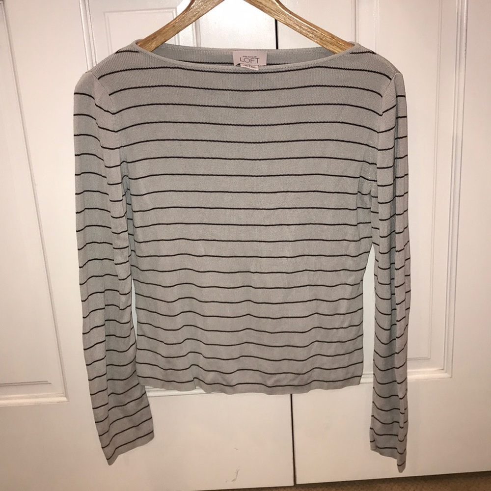 100% silk Ann Taylor striped sweater!!